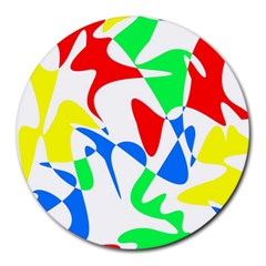 Colorful abstraction Round Mousepads