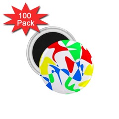 Colorful abstraction 1.75  Magnets (100 pack) 