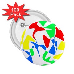 Colorful abstraction 2.25  Buttons (100 pack) 