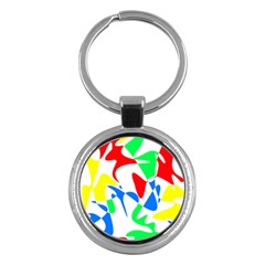 Colorful Abstraction Key Chains (round) 