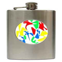 Colorful abstraction Hip Flask (6 oz)