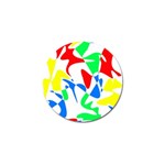 Colorful abstraction Golf Ball Marker Front