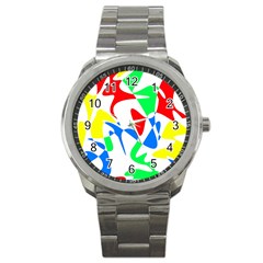 Colorful abstraction Sport Metal Watch