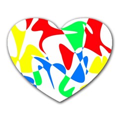 Colorful Abstraction Heart Mousepads by Valentinaart