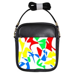 Colorful abstraction Girls Sling Bags