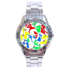 Colorful abstraction Stainless Steel Analogue Watch