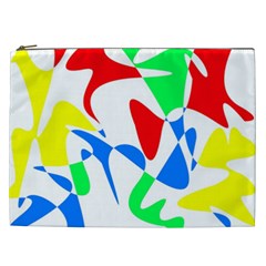 Colorful Abstraction Cosmetic Bag (xxl)  by Valentinaart