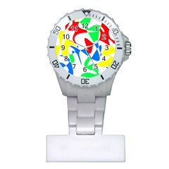 Colorful abstraction Plastic Nurses Watch