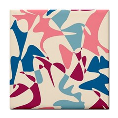 Blue, Pink And Purple Pattern Tile Coasters by Valentinaart