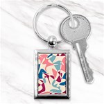 Blue, pink and purple pattern Key Chains (Rectangle)  Front