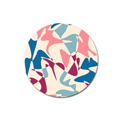 Blue, Pink And Purple Pattern Magnet 3  (round) by Valentinaart