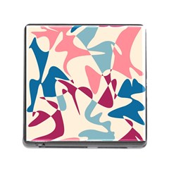 Blue, Pink And Purple Pattern Memory Card Reader (square) by Valentinaart