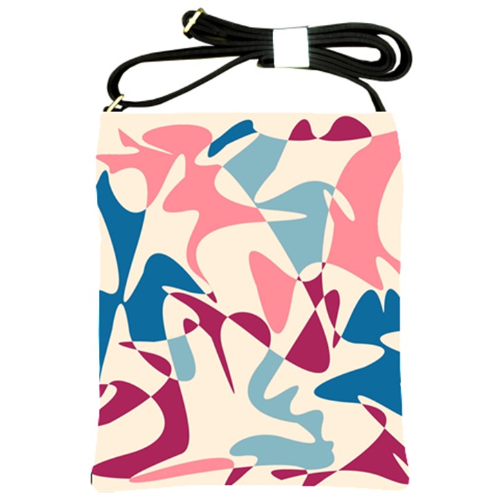 Blue, pink and purple pattern Shoulder Sling Bags