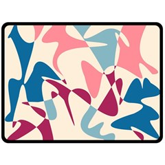 Blue, Pink And Purple Pattern Fleece Blanket (large) 