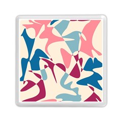 Blue, Pink And Purple Pattern Memory Card Reader (square) 