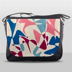 Blue, Pink And Purple Pattern Messenger Bags by Valentinaart