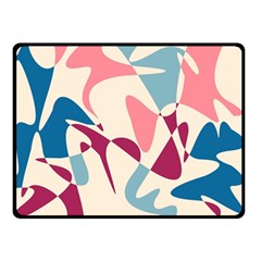 Blue, Pink And Purple Pattern Double Sided Fleece Blanket (small) 