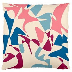 Blue, Pink And Purple Pattern Large Flano Cushion Case (one Side)