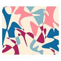 Blue, Pink And Purple Pattern Double Sided Flano Blanket (small) 