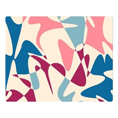 Blue, Pink And Purple Pattern Double Sided Flano Blanket (large) 