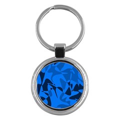 Blue Pattern Key Chains (round) 