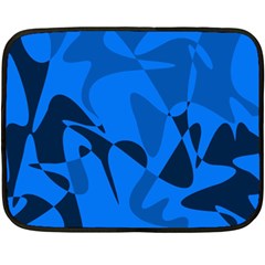 Blue Pattern Fleece Blanket (mini)