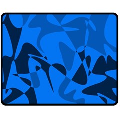 Blue Pattern Fleece Blanket (medium) 