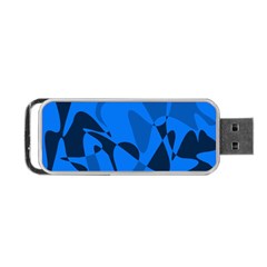 Blue Pattern Portable Usb Flash (one Side)