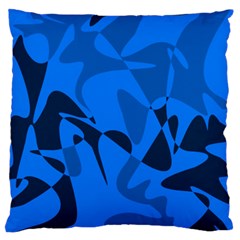 Blue Pattern Standard Flano Cushion Case (one Side)