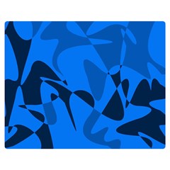 Blue Pattern Double Sided Flano Blanket (medium) 