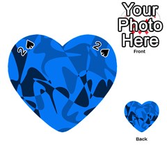 Blue Pattern Playing Cards 54 (heart) 