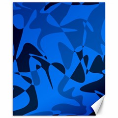 Blue Pattern Canvas 11  X 14   by Valentinaart