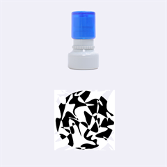 Blue Pattern Rubber Round Stamps (small) by Valentinaart