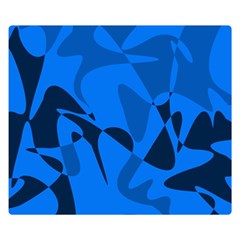 Blue Pattern Double Sided Flano Blanket (small) 