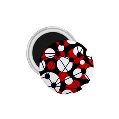 Red, Black And White Pattern 1 75  Magnets by Valentinaart