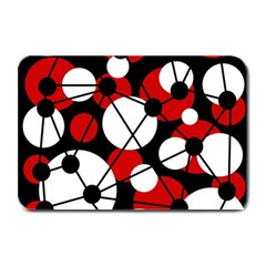 Red, Black And White Pattern Plate Mats