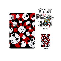 Red, Black And White Pattern Playing Cards 54 (mini) 