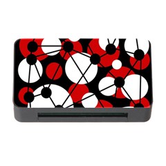 Red, Black And White Pattern Memory Card Reader With Cf