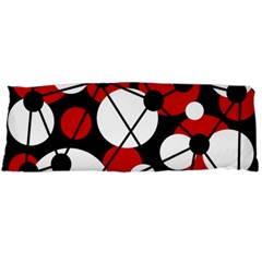 Red, Black And White Pattern Body Pillow Case (dakimakura)