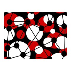 Red, Black And White Pattern Double Sided Flano Blanket (mini)  by Valentinaart