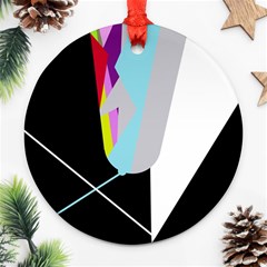 Colorful Abstraction Ornament (round)  by Valentinaart