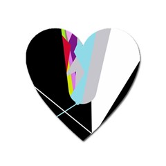 Colorful Abstraction Heart Magnet by Valentinaart