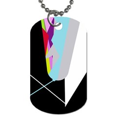 Colorful Abstraction Dog Tag (one Side) by Valentinaart