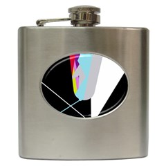 Colorful Abstraction Hip Flask (6 Oz) by Valentinaart