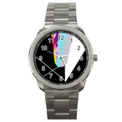 Colorful Abstraction Sport Metal Watch by Valentinaart