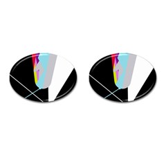 Colorful Abstraction Cufflinks (oval) by Valentinaart