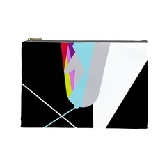 Colorful Abstraction Cosmetic Bag (large)  by Valentinaart