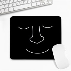 Sleeping Face Large Mousepads by Valentinaart