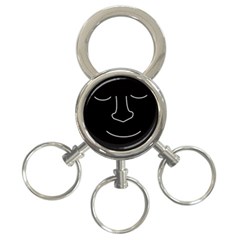 Sleeping Face 3-ring Key Chains by Valentinaart