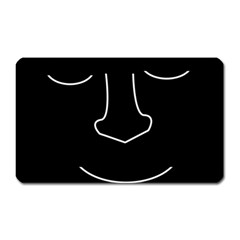 Sleeping Face Magnet (rectangular) by Valentinaart